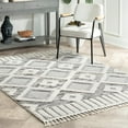 thumbnail image 1 of nuLOOM Theola Geometric High-Low Shag Area Rug, 4' x 6', Gray, 1 of 2