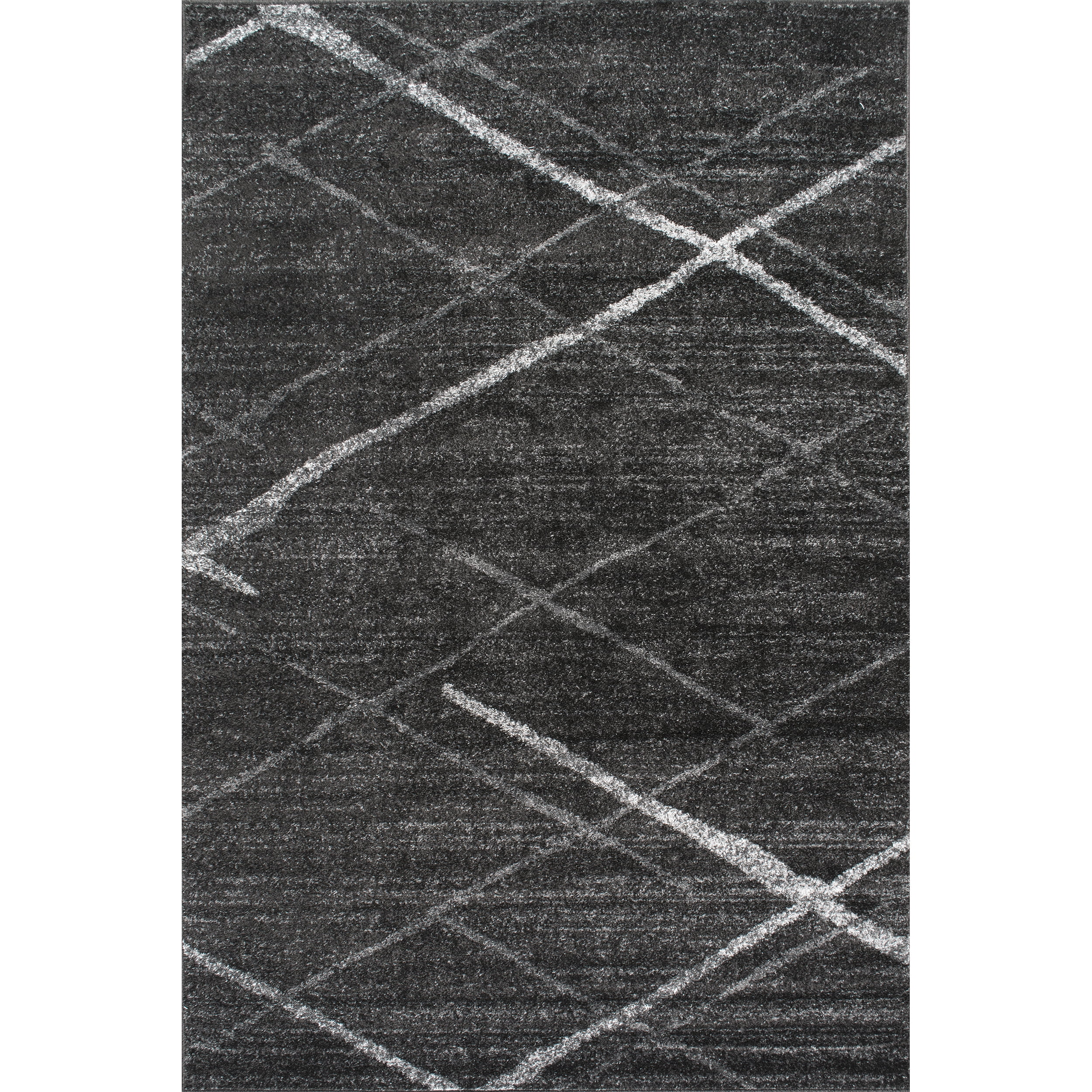 Thigpen Oval Dark Grey Synthetic 25" Spot-Resistant Rug