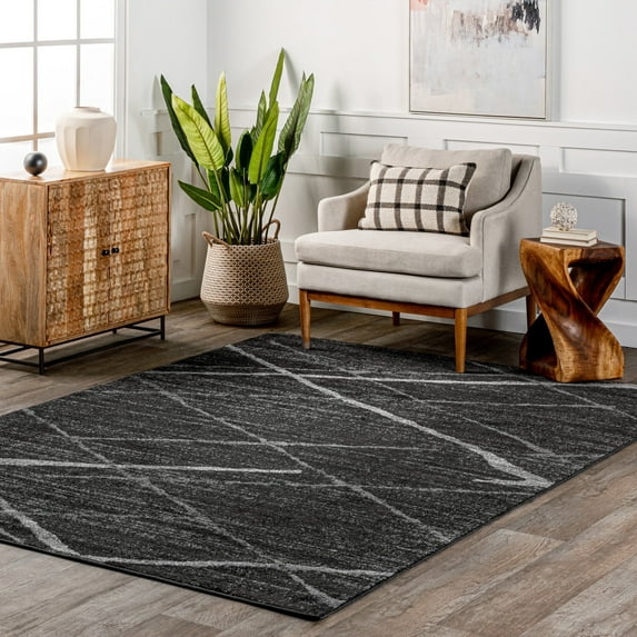 nuLOOM Thigpen Contemporary Area Rug, 4' x 6', Thigpen Charcoal