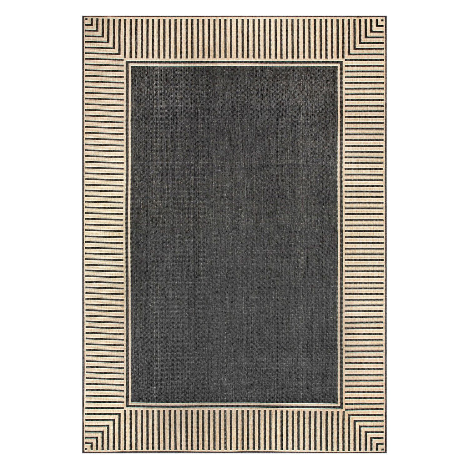 Thigpen Dark Orange and White Synthetic 4' x 6' Area Rug