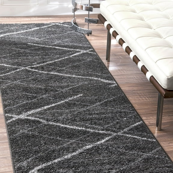 nuLOOM Thigpen Contemporary Area Rug, 2' 6" x 12', Runner, Thigpen Charcoal