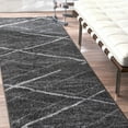 thumbnail image 1 of nuLOOM Thigpen Contemporary Area Rug, 2' 6" x 14', Runner, Thigpen Charcoal, 1 of 10