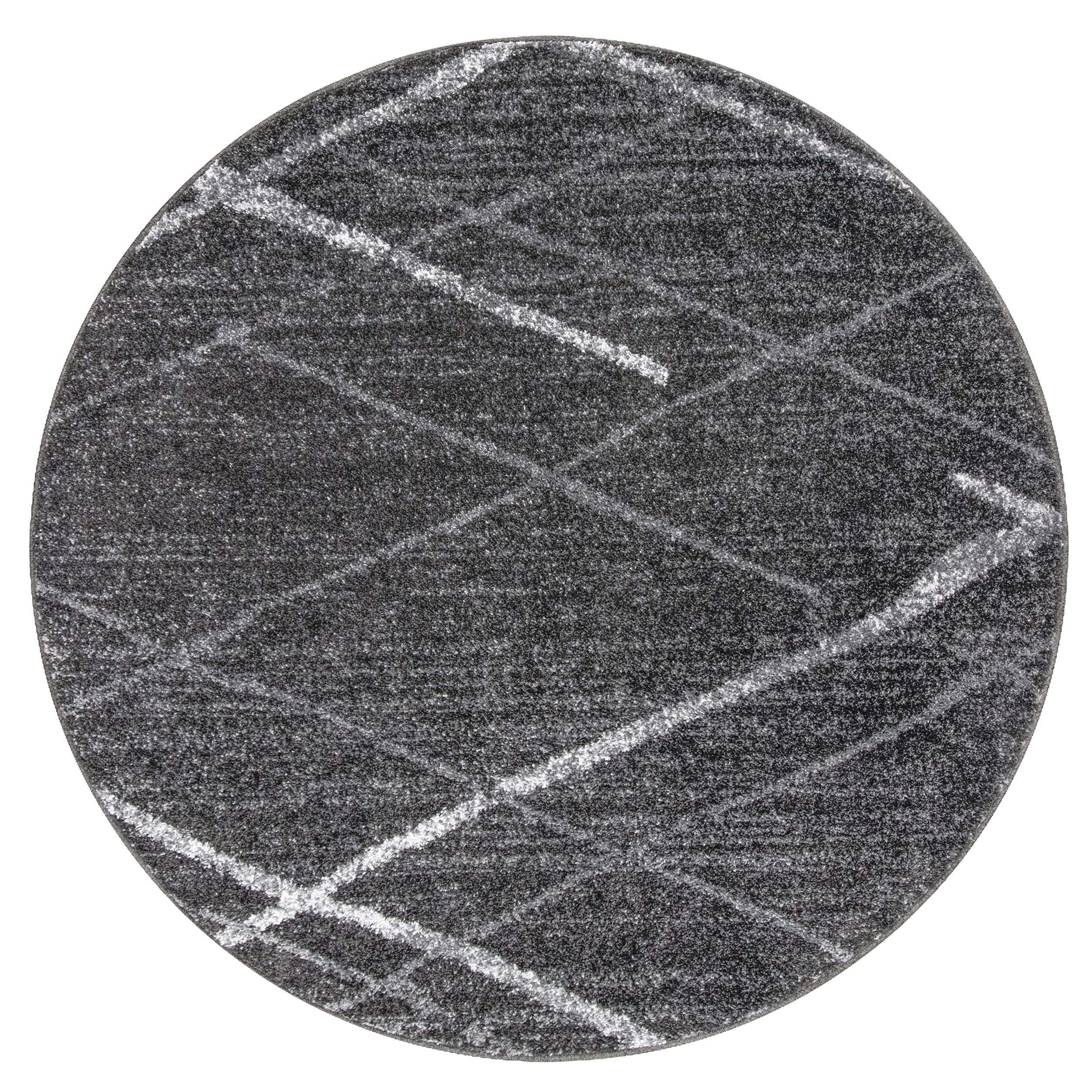 nuLOOM Thigpen Contemporary Area Rug, Dark Grey, 6' Round