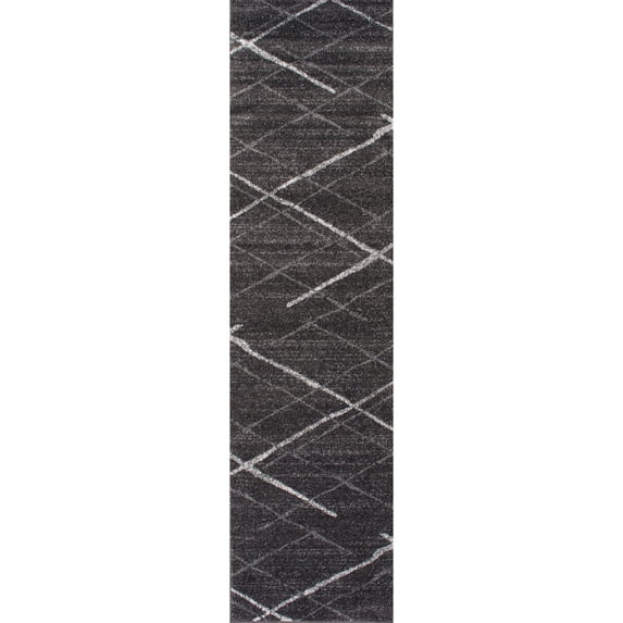 nuLOOM Thigpen Contemporary Runner Rug, 2' 6" x 10', Dark Gray