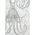 thumbnail image 1 of nuLOOM Thomas Paul Octopus Area Rug, 6' 7" x 9', Silver, 1 of 2