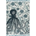 thumbnail image 1 of nuLOOM Thomas Paul Printed Flatweave Cotton Giant Octopus Area Rug, 7' 6" x 9' 6", Aqua, 1 of 2