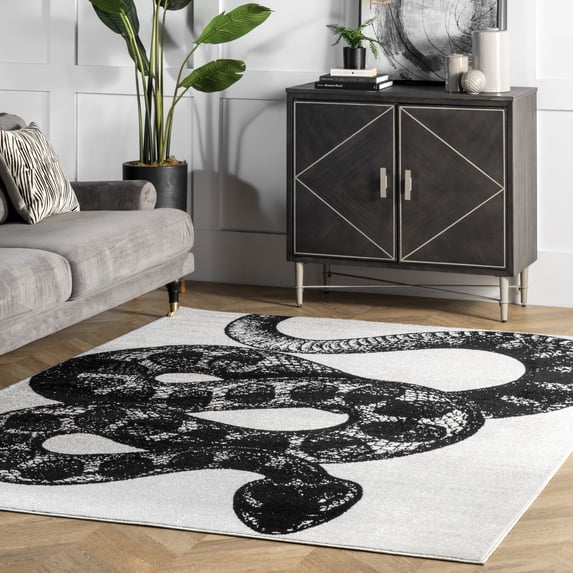 nuLOOM Thomas Paul Serpent Area Rug, 2' x 3', Serpent Black & Off-white