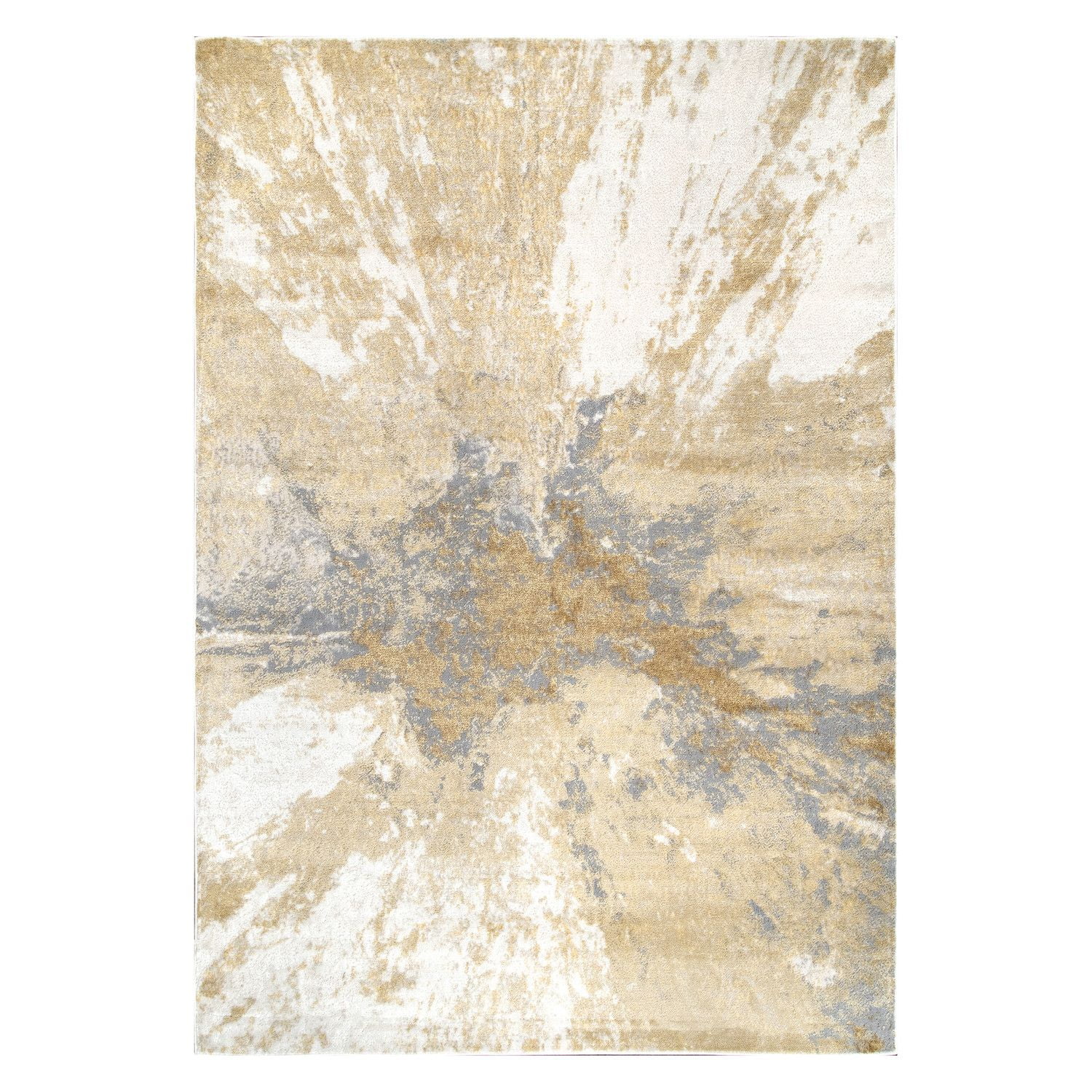 Black and White Serpent Design Synthetic Area Rug, 4' x 6'