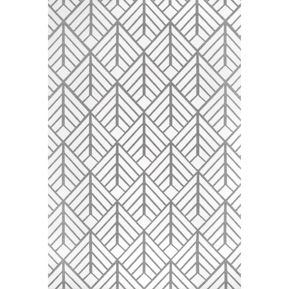 nuLOOM Tiffany Contemporary Diamond Indoor/Outdoor Area Rug, 6' x 9', Grey