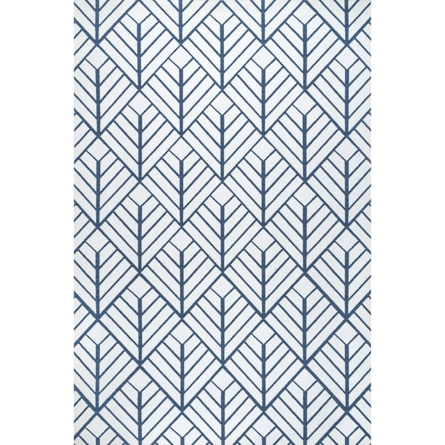 nuLOOM Tiffany Contemporary Diamond Indoor/Outdoor Area Rug, 9' x 12', Blue