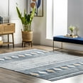 thumbnail image 1 of nuLOOM Tinsley Faded Geometric Banded Area Rug, 4' x 6', Blue, 1 of 9