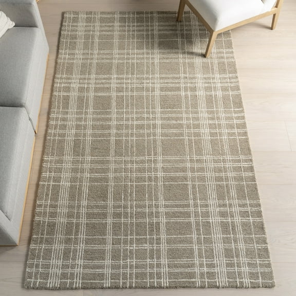 nuLOOM Tirza Plaid Wool Area Rug, 8' 6" x 11' 6", Tirza Sand