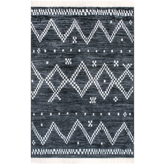 nuLOOM Tracy Moroccan Area Rug, 9' x 12', Navy