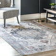 thumbnail image 1 of nuLOOM Leslie Transitional Printed Area Rug, 8' x 10', Leslie Blue, 1 of 5