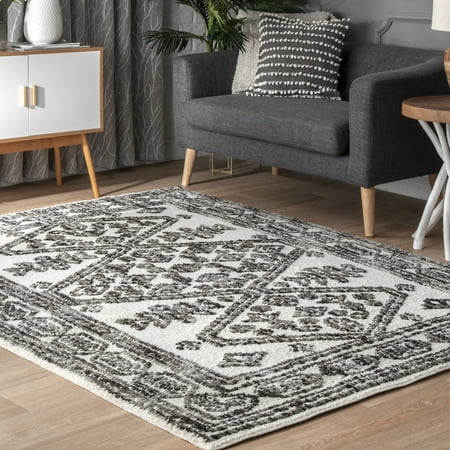 nuLOOM Transitional Medallion Tamar Area Rug, 6' 7" x 9', Tamar Grey