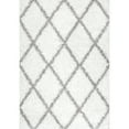 thumbnail image 1 of nuLOOM Trellis Cozy Soft & Plush Shag Area Rug, 4' x 6', White, 1 of 3