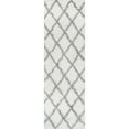 thumbnail image 1 of nuLOOM Trellis Cozy Soft & Plush Shag Runner Rug, 2' 6" x 6', White, 1 of 10