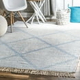 thumbnail image 1 of nuLOOM Trellis Flatweave Wool Area Rug, 5' x 8', Blue, 1 of 2