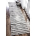 thumbnail image 1 of nuLOOM Tristan Contemporary Waves Area Rug, 2' 6" x 6', Runner, Tristan Grey, 1 of 6
