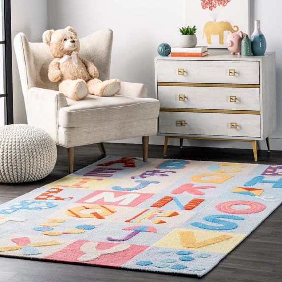 nuLOOM Uzbek Alphabet Boxes Multi Area Rug