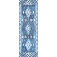 thumbnail image 1 of nuLOOM Valene Tribal Diamond Runner Rug, 2' 6" x 8', Blue, 1 of 2
