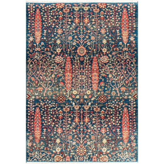 nuLOOM Valentina Tribal Fringe Accent Rug, 3' x 5', Blue
