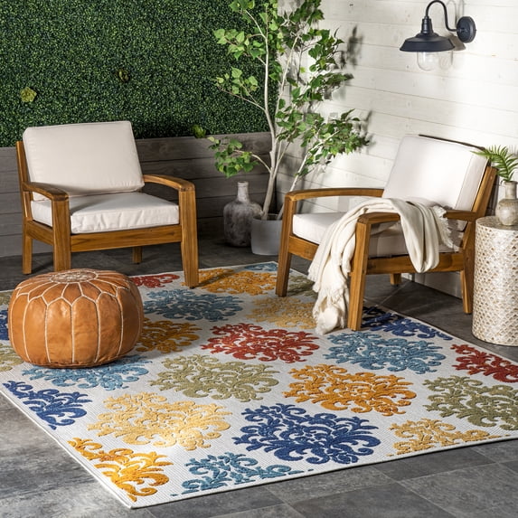 nuLOOM Valeria Textured Indoor/Outdoor Area Rug, 8' x 10', Beige