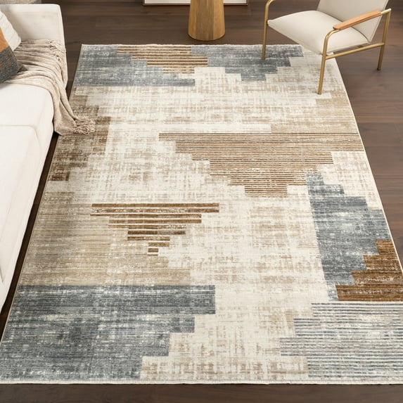 nuLOOM Vanita Transitional Southwestern Fringe Area Rug, 6' 7" x 10' 2", Beige