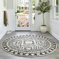 thumbnail image 1 of nuLOOM Vasiliki Moroccan Shag Tasseled Area Rug, 8', Round, Vasiliki Off-white, 1 of 10