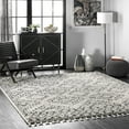 thumbnail image 1 of nuLOOM Vasiliki Moroccan Shag Tasseled Area Rug, 8' x 11', Off-White, 1 of 9