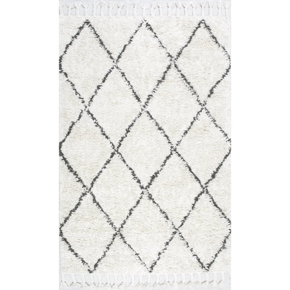 nuLOOM Venice Moroccan Shag Area Rug, 6' x 9', Natural
