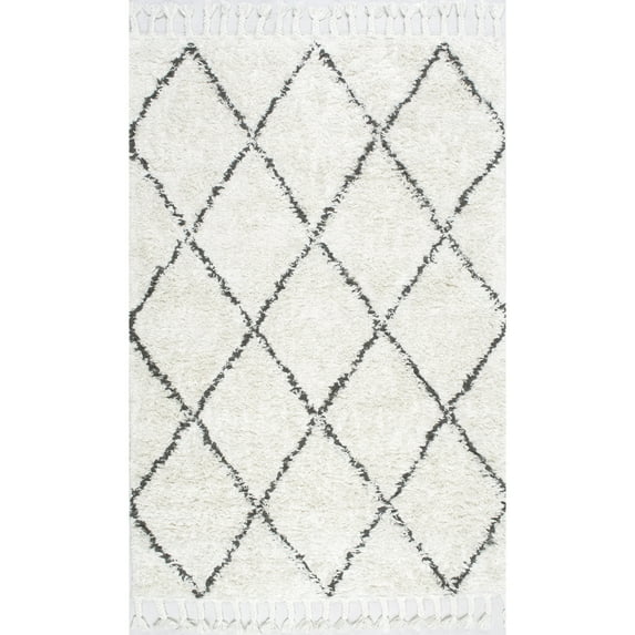 nuLOOM Venice Moroccan Shag Area Rug, 9' x 12', Natural