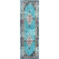 thumbnail image 1 of nuLOOM Veronica Vintage Distressed Runner Rug, 2' 6" x 10', Aqua, 1 of 8