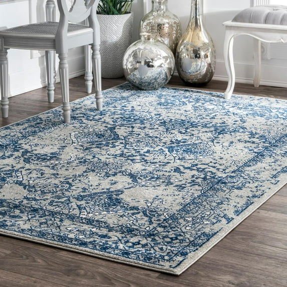 nuLOOM Vintage Abstract Transitional Area Rugs, Blue