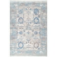 thumbnail image 1 of nuLOOM Vintage Brandi Floral Fringe Accent Rug, 3' x 5', Light Blue, 1 of 3