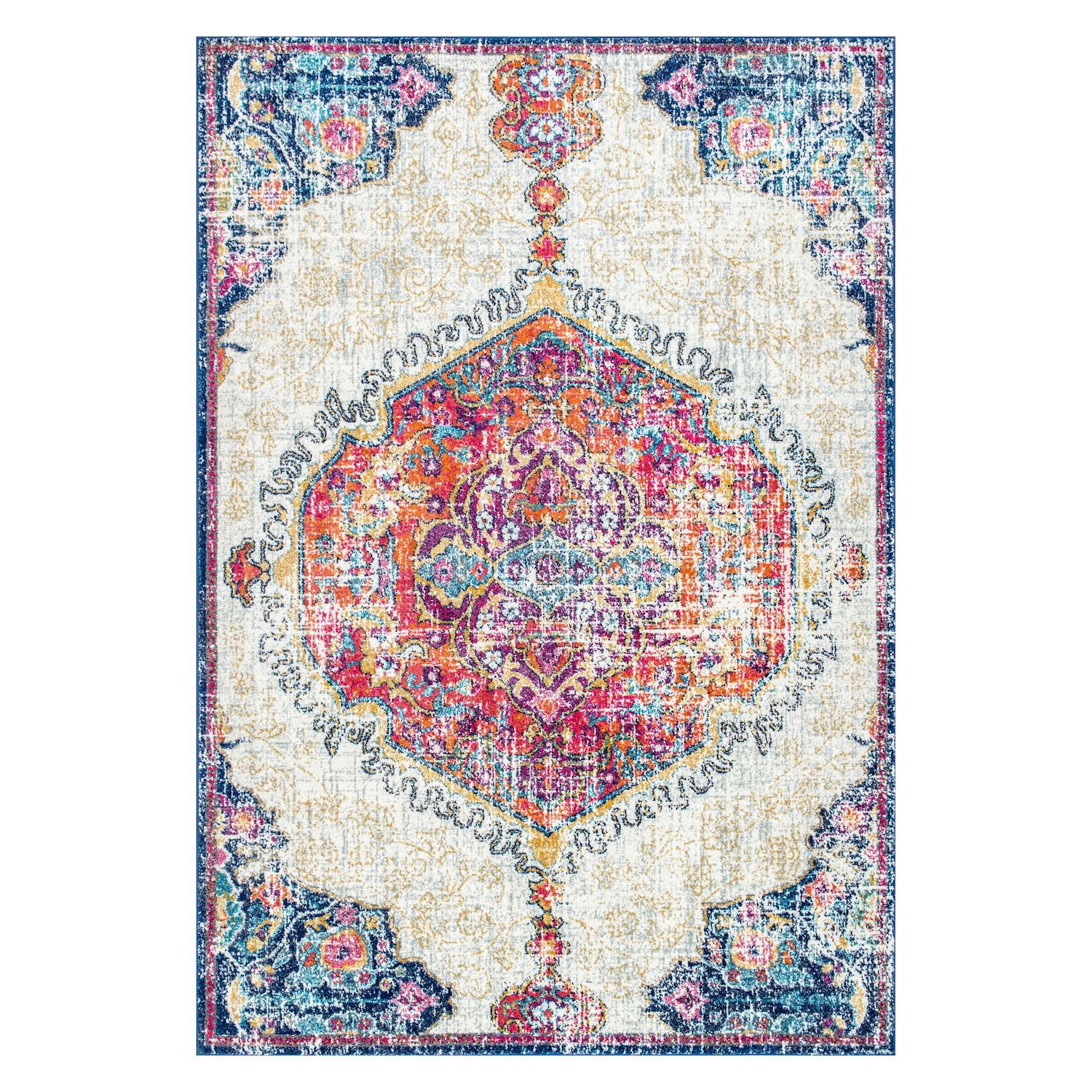 Arlena Black Synthetic Reversible Runner Rug