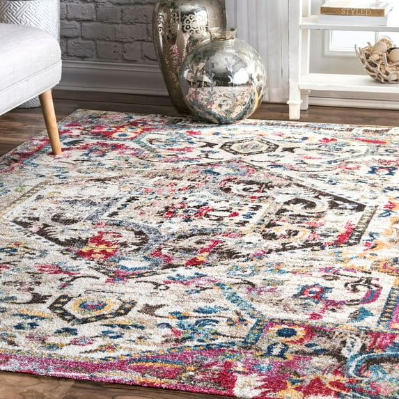 nuLOOM Vintage Janine Medallion Area Rug