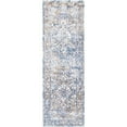 thumbnail image 1 of nuLOOM Vintage Lilah Medallion 2' 6" x 14' Runner Area Rug, Light Blue, 1 of 2