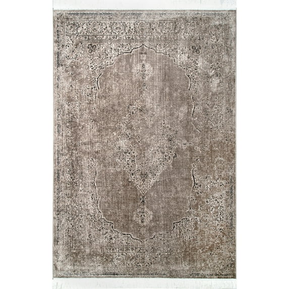 nuLOOM Vintage Medallion Cantrell Fringe Area Rug or Runner