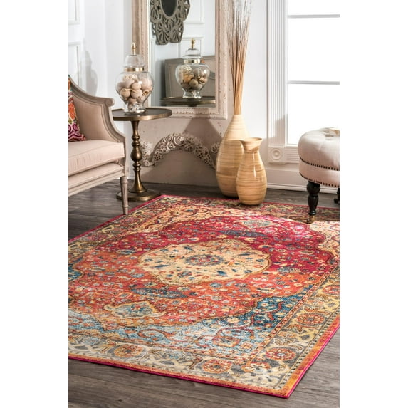 nuLOOM Vintage Medallion Shirlee Area Rug