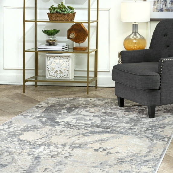 nuLOOM Vintage Natalya Area Rug, 4' x 6', Gray
