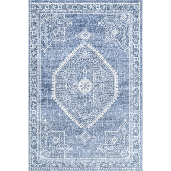 nuLOOM Vintage Persian Distressed Isla Area Rug, 4' x 6', Blue