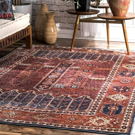 nuLOOM Vintage Ruby Tokens Rug Area Rug