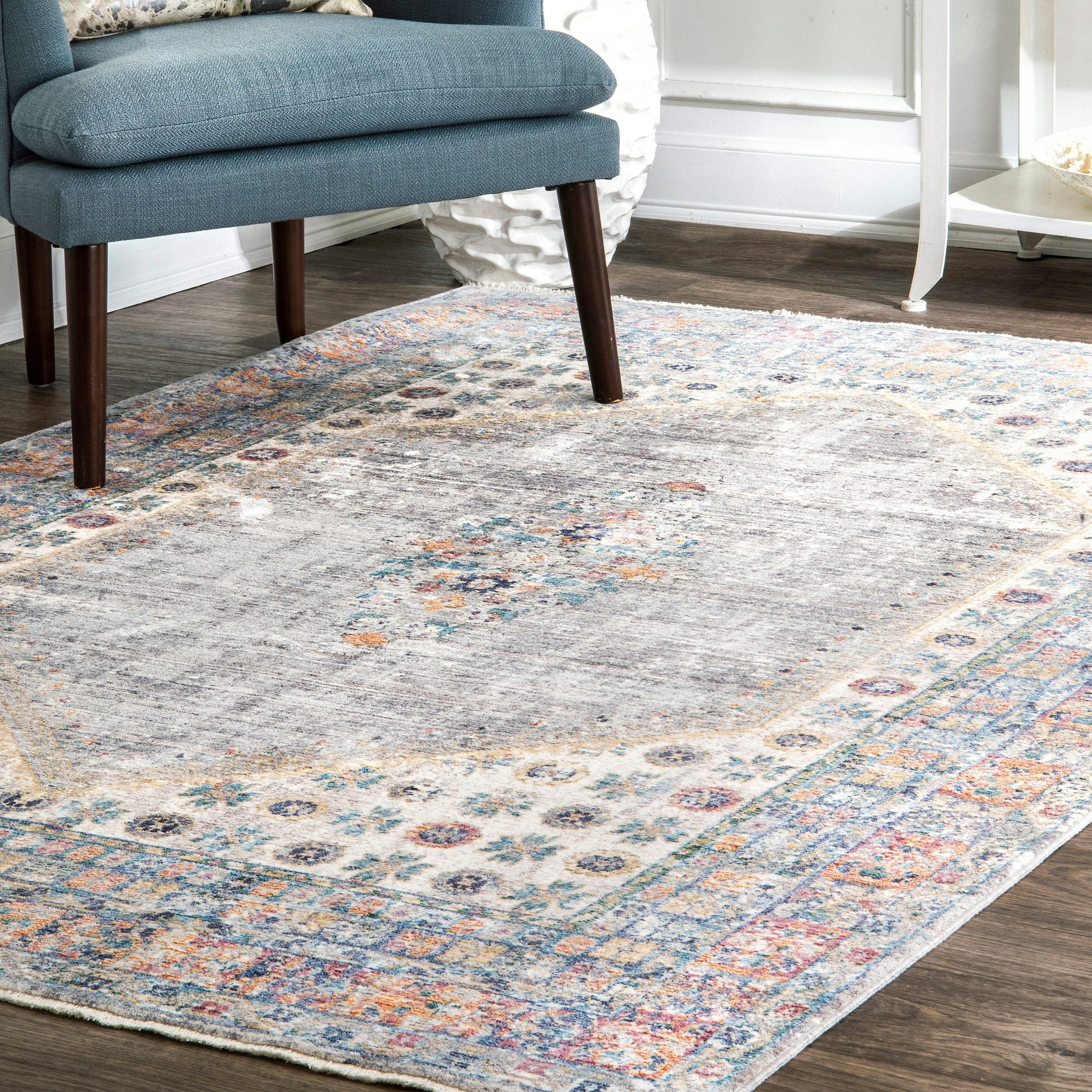 nuLOOM Vintage Sharron Medallion Fringe Area Rug or Runner