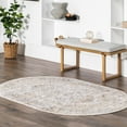 thumbnail image 1 of nuLOOM Madisson Vintage Faded Medallion Area Rug, 4' x 6', Oval, Madisson Gold, 1 of 9