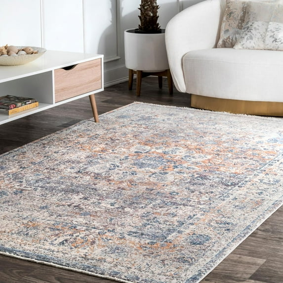 nuLOOM Vintage Toni Medallion Fringe Area Rug or Runner