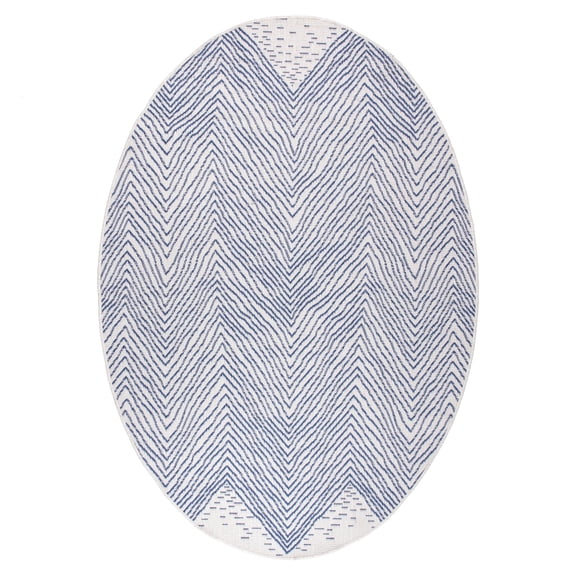 nuLOOM Wavy Chevron Indoor/Outdoor Area Rug, 5' x 8', Blue