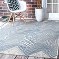 thumbnail image 1 of nuLOOM Wavy Chevron Indoor/Outdoor Area Rug, 8' 6" x 13', Blue, 1 of 2