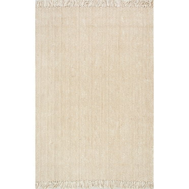 nuLOOM Wavy Chevron Jute Accent Rug, 3' x 5', Natural