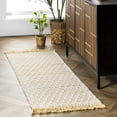 thumbnail image 1 of nuLOOM Wylie Honeycomb Wool Fringe Area Rug, 2' x 6', Runner, Wylie Beige, 1 of 5